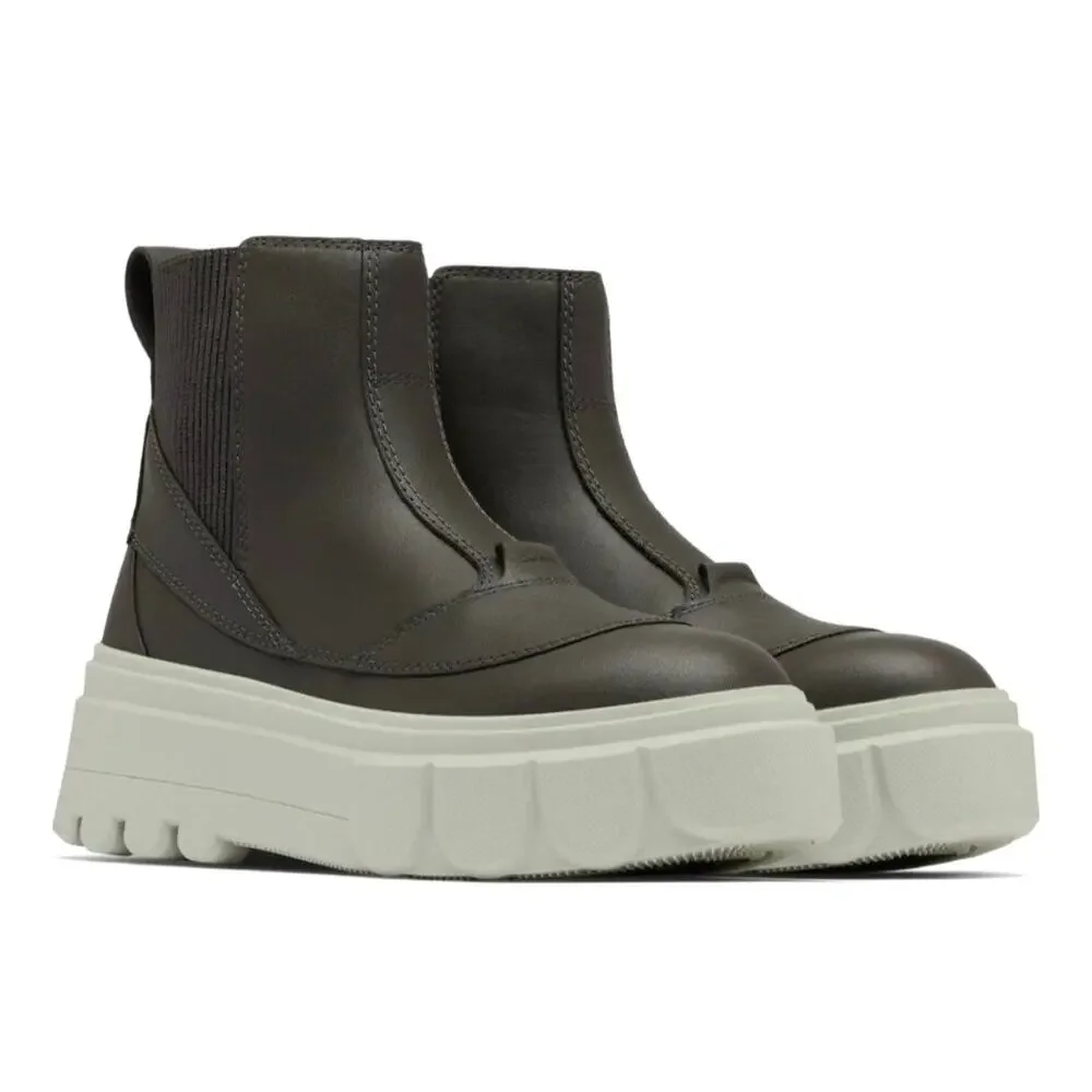 Sorel Black and White Platform Chelsea Ankle Boots